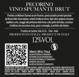 Pecorino Spumante Cantina Tollo Retroetichetta